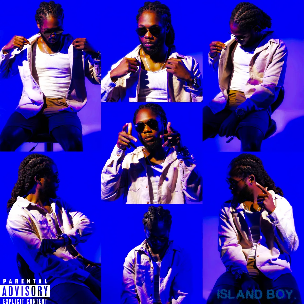 Island Boy cover art collage for Saint Chris.